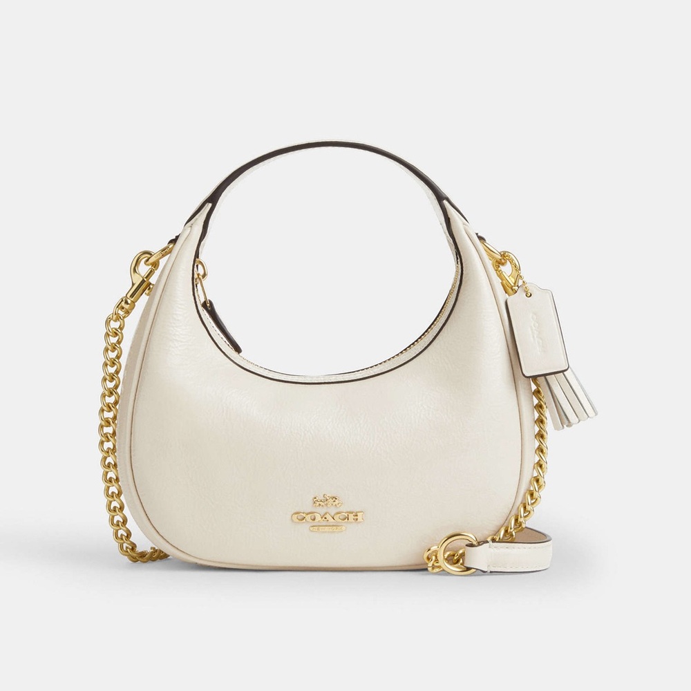 COACH Carmen Mini Crossbody Bag in Pearl and Gold